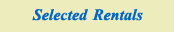 Selected Seasonal Rentals